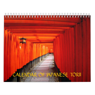 Kalender van Japanse Torii