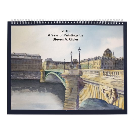 Kalender van waterverf schilderijen van Steven Giv (Hoes)