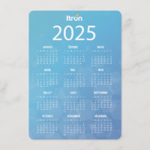 Kalender voor 2025 blauw