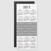 kalender voor de sjabloon 2017 (Voorkant / Achterkant)