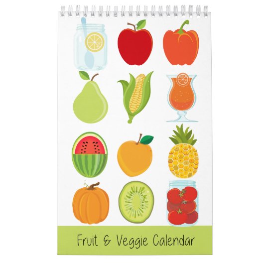 Kalender voor fruit en Veggie (Hoes)