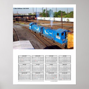 kalender voor locomotieven poster