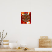 kalender voor poster-maya-aztec poster (Keuken)