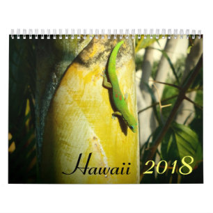 Kalender voor schilderachtig bestemmingen in Hawai