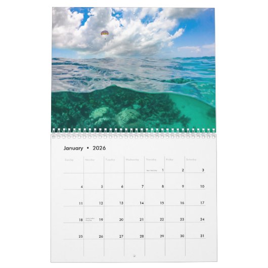 Kalender voor Turks- en Caicosewanden (Jan 2026)