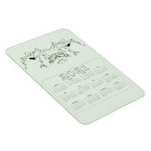 Kalender voor vogels wegvliegen magneet (Rechterzijde)