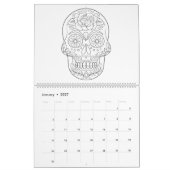 Kalender voor volwassen suikerschedel (Jan 2027)