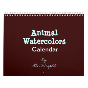Kalender voor Waterverf van dieren