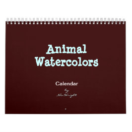 Kalender voor Waterverf van dieren