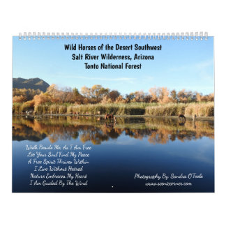 Kalender, wilde paarden, Salt River, Arizona Kalender