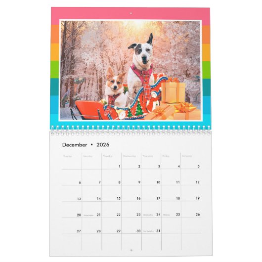 Kalenderkotterhonden en dinosaurussen kalender (Dec 2026)
