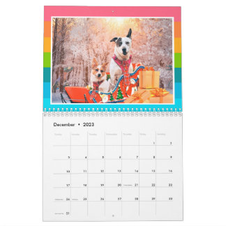 Kalenderkotterhonden en dinosaurussen kalender