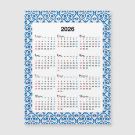 Kalenderontwerp 2026 – Uniek Jaarlijks Azulejo