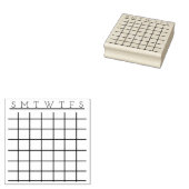 kalenderstempel. 	rubberstempel (Gestempeld)