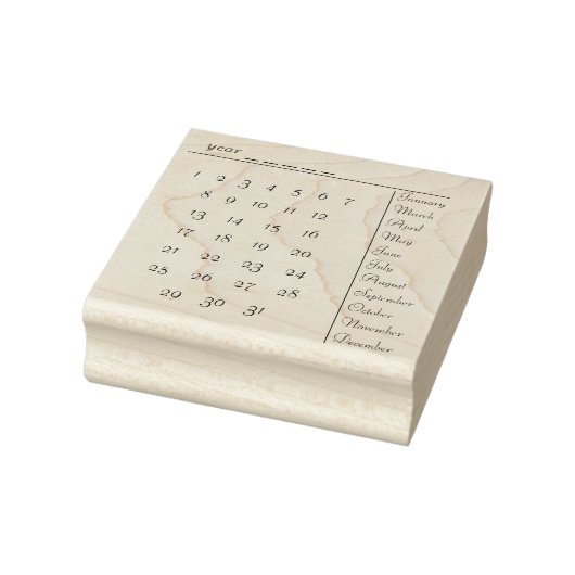kalenderstempel 	rubberstempel (Stempel)