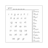 kalenderstempel 	rubberstempel (Afrduk)