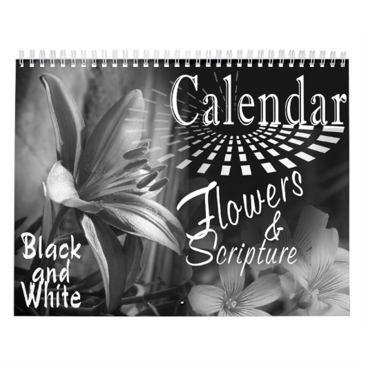 KALENDERSTROMEN EN BIBLE SCRIPTURE BLACK & WHITE KALENDER (Hoes)
