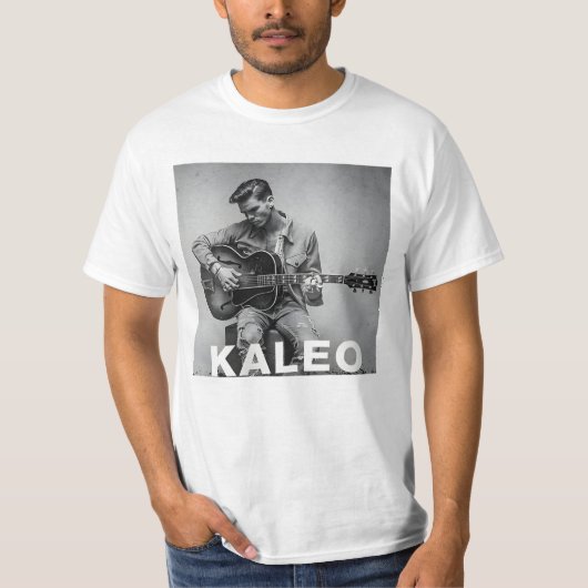 kaleo met gitaar t-shirt (Voorkant)