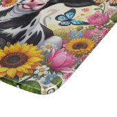 Kalf in een levendige bloementuin en Butterfly Won Snijplank (Hoek)