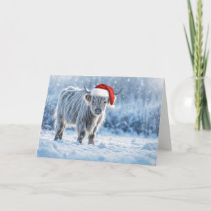 Kalf van het Hoogland in de Sneeuw Prettig Nieuwja Kaart