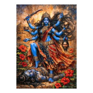 Kali Danst op Shiva Foto Afdruk