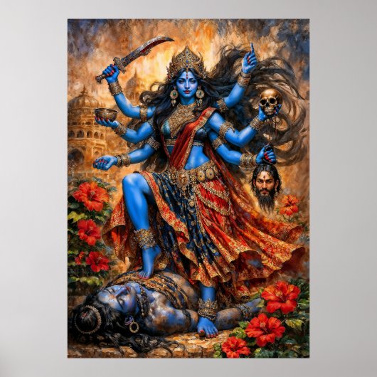 Kali danst op Shiva Poster (Voorkant)