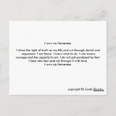 kali fierce briefkaart (Achterkant)