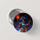 Kali in dans ronde button 3,2 cm (Voorkant /achterkant)