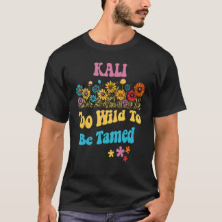KALI Naam Schattige Retro Meisjes Wildflower KALI T-shirt