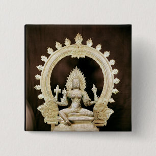 Kali uit Vijayanagar Vierkante Button 5,1 Cm