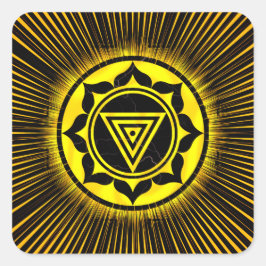 Kali Yantra Golden Rise Pen Vierkante Sticker