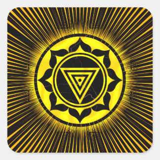 Kali Yantra Golden Rise Pen Vierkante Sticker