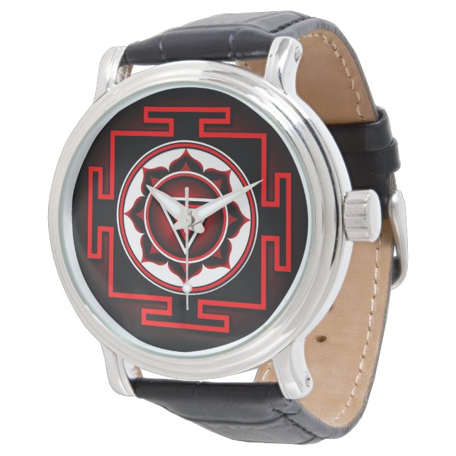 Kali Yantra Horloge (Gekanteld)