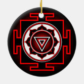 Kali Yantra Keramisch Ornament (Achterkant)