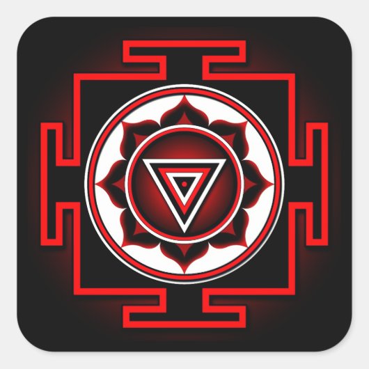 Kali Yantra Vierkante Sticker (Voorkant)