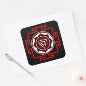 Kali Yantra Vierkante Sticker (Envelop)