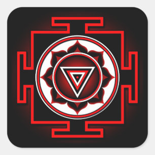 Kali Yantra Vierkante Sticker