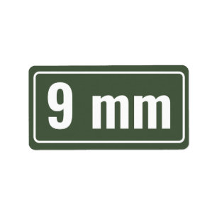 Kaliber Organisatie Labels 9 mm