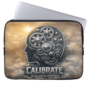 Kalibreer je geest – Abstracte Aanmoediging van Kr Laptop Sleeve