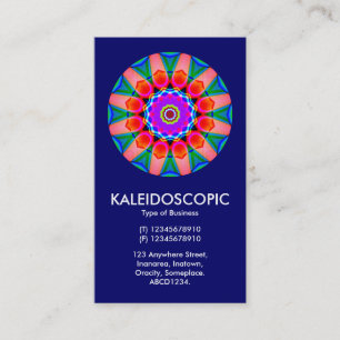 Kaliedoscopic Mandala 03 - Dark Blue (000066) Visitekaartje