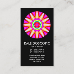 Kaliedoscopic Mandala 05 - Black Visitekaartje