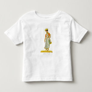 Kalika-vrouw van Varuna, gegraveerd door C. de Mot Kinder Shirts