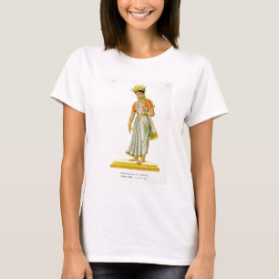 Kalika-vrouw van Varuna, gegraveerd door C. de Mot T-shirt