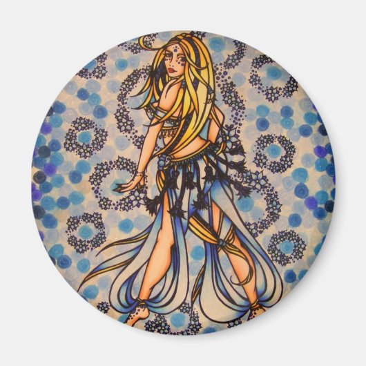 Kalila Belly Dancer Magnet Magneet (Voorkant)