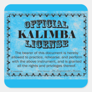 Kalimba License Square Sticker