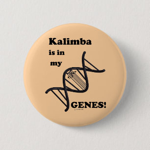 Kalimba zit in mijn genen ronde button 5,7 cm