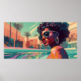 Kalisha zwemmen in het paradijs poster