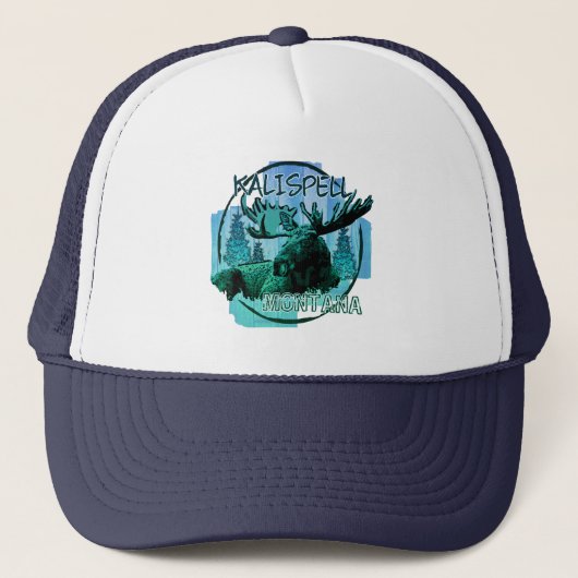 Kalispell Montana casquette d'orignal rustique (Devant)