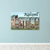 Kalispell, Montana - Grote letterscènes Canvas Afdruk (Insitu (Houten vloer))