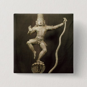 Kaliya Krishna Vierkante Button 5,1 Cm